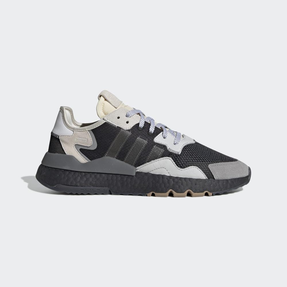 Adidas Men's Nite Jogger Originals Shoes Black/Dark Grey/White Ireland BD7933